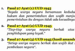 Pasal 27 Ayat 1 Menjelaskan Tentang